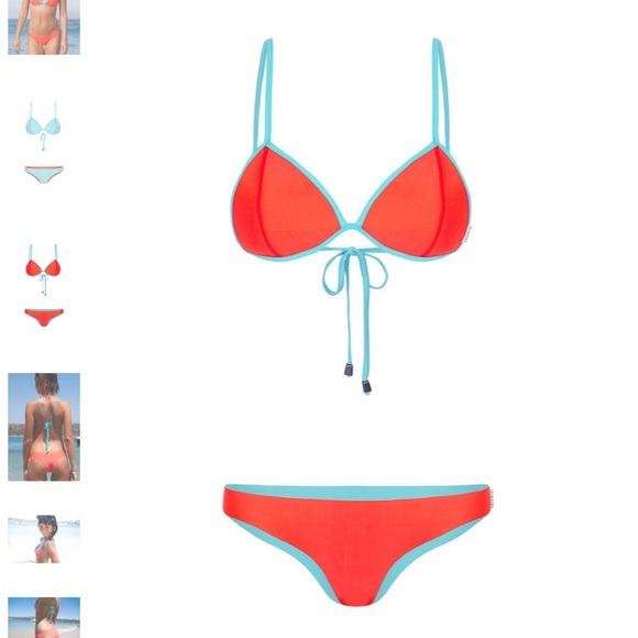 Auqua reversible neoprene bikini blue orange XS - Picture 4 of 8